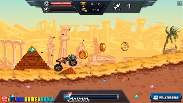 Mad Truck Challenge 3 Egypt Full Walkthrough (Gold Cup & Star) смотреть онлайн