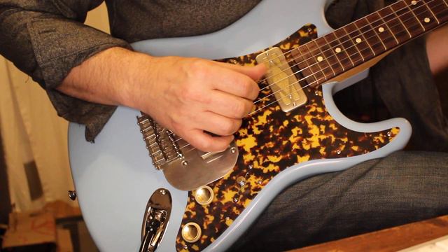 Waterslide Guitars Sonic Blue Hardtail Coodercaster w/Mojo Lap Steel+DeArmond-Spec Gold Foil Pickup смотреть онлайн