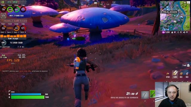 Fortnite qualidade média full hd Ryzen 3 4100 (OC 4.4GHz) e RTX 3050 8GB смотреть онлайн