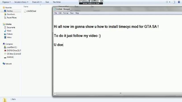 GTA SA : How To Install Timecyc Mod смотреть онлайн