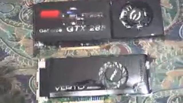 GTX 285 & 9600gt size comparison смотреть онлайн