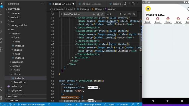 Food Delivery App In React Native | Part 1 | React Native UI смотреть онлайн