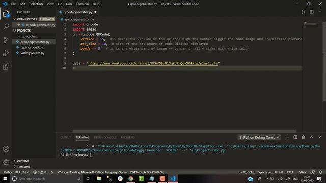 How to make a QR Code Generator using Python | Programming Ninjas смотреть онлайн