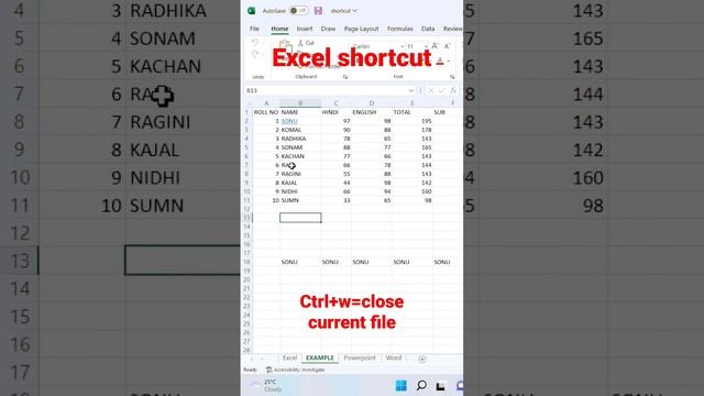 excel shortcut Ctrl+W = close , ctrl+X || Sonu kachhap смотреть онлайн