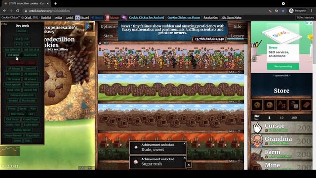 How to Access the *SECRET* DEV PANEL in Cookie Clicker! смотреть онлайн