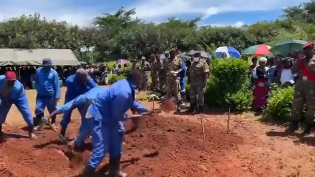 Burial Of A Zambia Army Commando Second Lieutenant Joseph Mwape