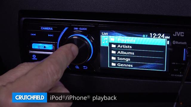 JVC KD-X560BT Display and Controls Demo | Crutchfield Video смотреть онлайн