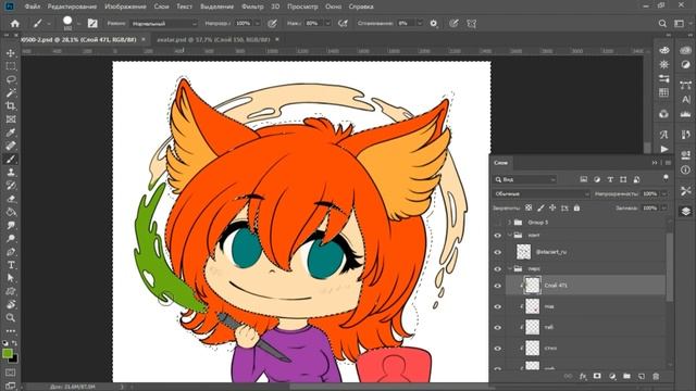 Speedpaint | avatar | Рисую аватарку в фотошопе смотреть онлайн