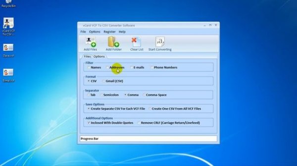 How To Use vCard VCF To CSV Converter Software