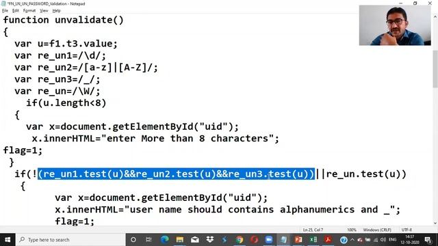 HTML form validation using Java Script смотреть онлайн