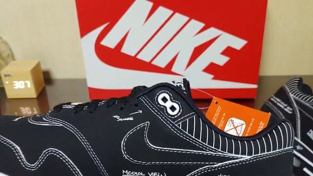 The Most Creative NIKE Shoes : NIKE AIR MAX 1 SKETCH BLACK смотреть онлайн