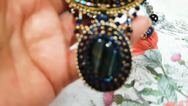 Колье с кулоном из Лазурита. смотреть онлайн