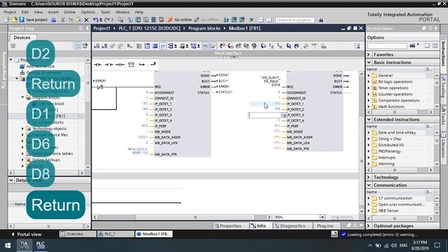 The "MB_CLIENT" instruction communicates as a Modbus TCP client via the PROFINET connection смотреть онлайн