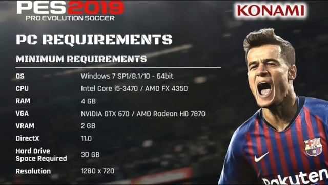 PES 2019 OFFICIAL SYSTEM REQUIREMENTS смотреть онлайн
