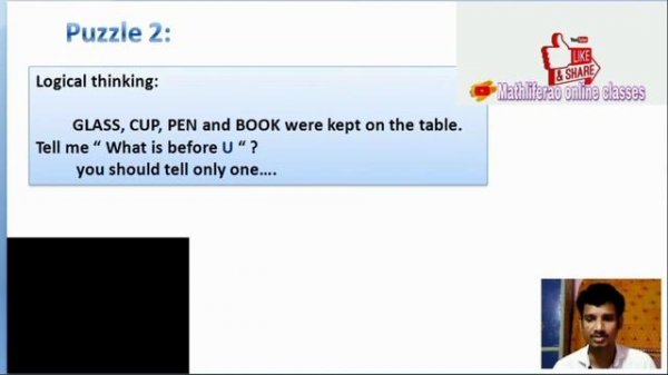 #Brain_teasers //Logical_Thinking Q's //3 Puzzles//Interview_Questions #puzzles #3_puzzles #Riddles