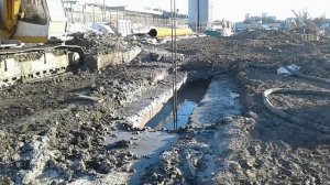 Грейфер LIEBHERR. Стена в грунте. Станция «Текстильщики» БКЛ.