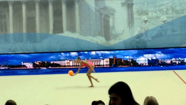 Анастасия Лущ, 2005 г.р. мяч.Чемпионат Санкт-Петербурга-2018. смотреть онлайн