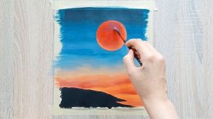 Олень нарисовать рисунок красками. Как нарисовать закат красками проще простого.