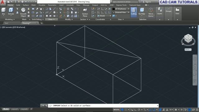 AutoCAD 2018 Tutorial for Beginners 106 HOW TO USE IMPRINT COMMAND IN AUTOCAD 2018# смотреть онлайн