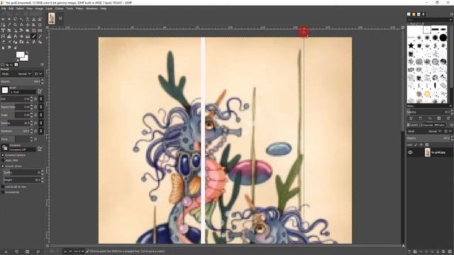GIMP Gridding Cross Stitch Chart Tutorial смотреть онлайн