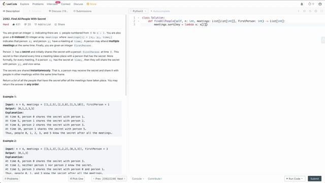 FIND ALL PEOPLE WITH SECRET | LEETCODE # 2092 | PYTHON BFS SOLUTION смотреть онлайн