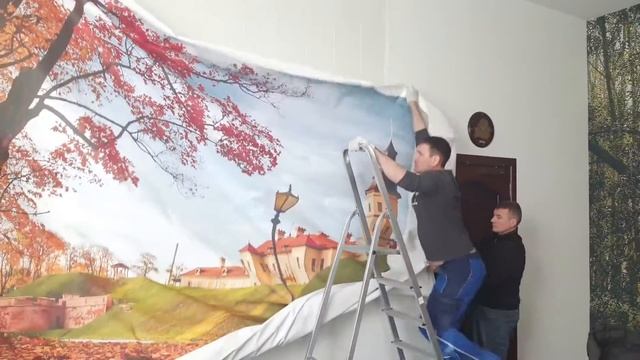 Монтаж световой тканевой стены Descor смотреть онлайн