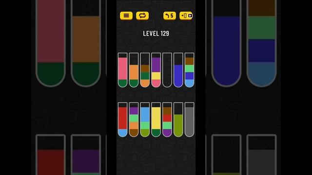water sort puzzle level 129 смотреть онлайн