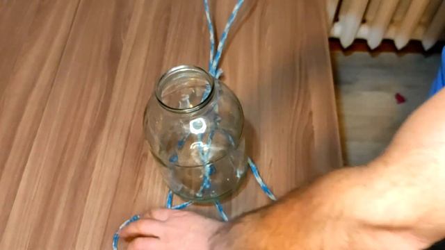 КАК СДЕЛАТЬ РУЧКУ ИЗ ВЕРЁВКИ ДЛЯ БАНКИ ДЛЯ 1 МИНУТУ #44 смотреть онлайн