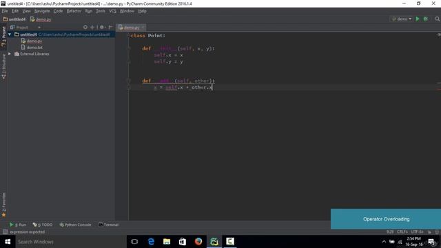 077 Operator overloading in Python смотреть онлайн