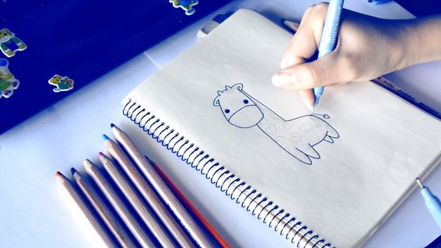 Простой Рисунок Жирафа Карандашом | Урок рисования смотреть онлайн