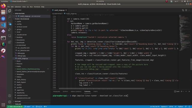 Multi-stage inference with Edge Impulse/Tensorflow Lite - Raspberry Pi 4 Compute Module смотреть онлайн