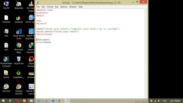 learn python in nepali [how to remove item in list part 3 pop,remove etc] смотреть онлайн