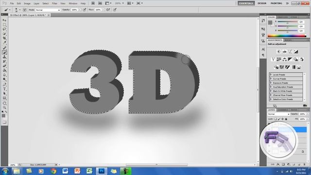 How To Create A Realistic 3D Text Using Photoshop Cs5 смотреть онлайн