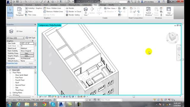 Revit 06-29 Using the Temporary Hide Isolate Tool смотреть онлайн