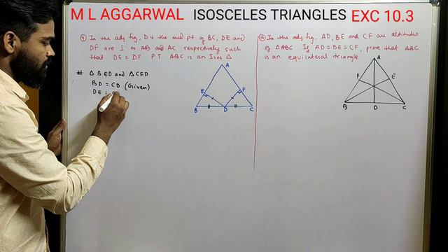 Isosceles triangle class 9 || ICSE || M L AGGARWAL || EXERCISE 10.3 смотреть онлайн