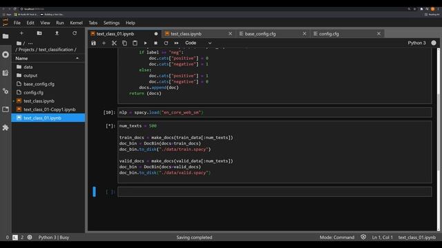 Creating a text classification model in spacy 3x (Topic Modeling in Python for DH 04.02) смотреть онлайн