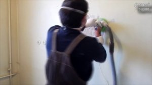 Как снять краску со стены без пыли | зачистить стены УШМ