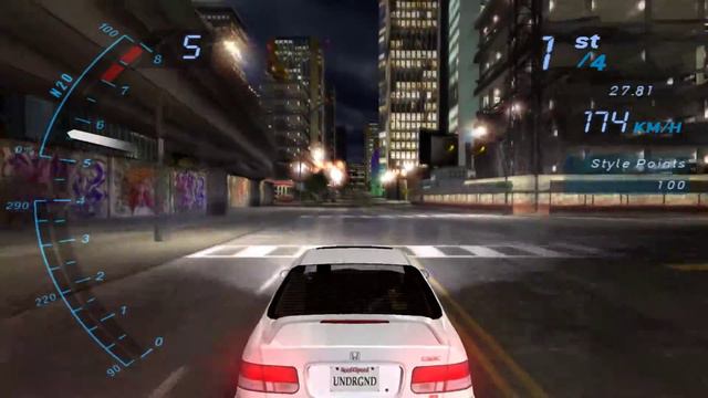 Need for Speed: Underground Walkthrough - Race 4 - The Perfect Shift смотреть онлайн