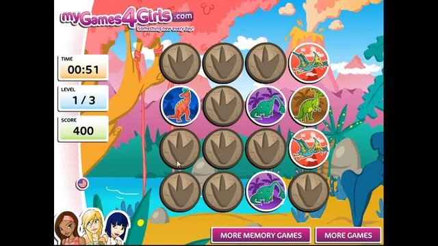 Dinosaur Memory - Girls Games смотреть онлайн