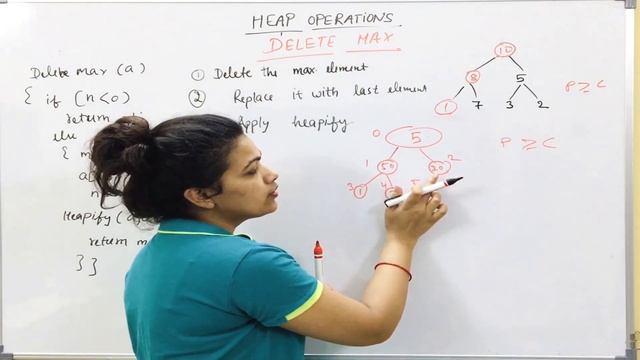 26. DELETE MAX HEAP OPERATION смотреть онлайн