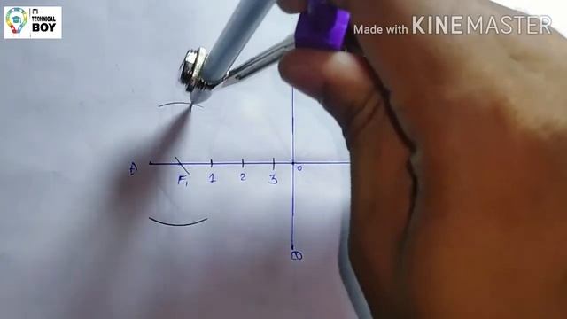 [HINDI] draw ellipse by arc of circle method : Engineering drawing смотреть онлайн