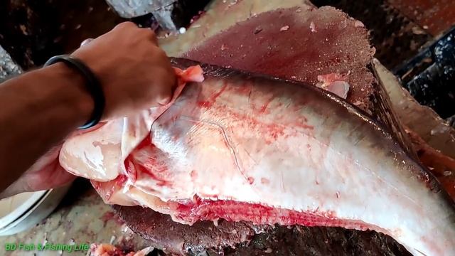 Amazing New Style Cutting | Big Pangas Fish Cutting in Bangladesh Fish Market смотреть онлайн