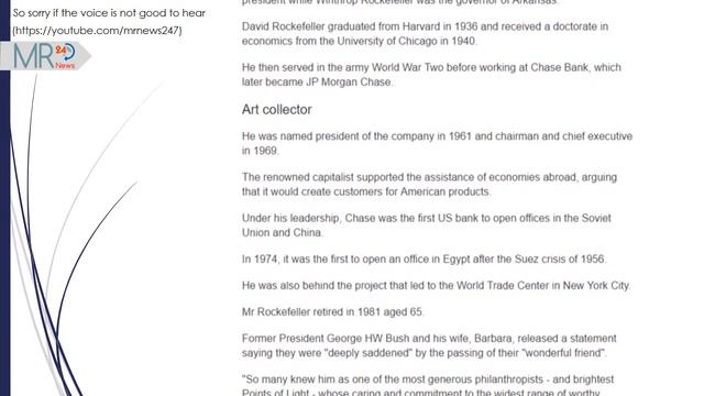 David Rockefeller | US billionaire philanthropist David Rockefeller dies at 101 смотреть онлайн