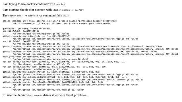docker - panic: standard_init_linux.go:175: exec user process caused "permission denied"... смотреть онлайн