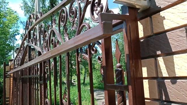 Откатные кованые ворота Арт. 5 смотреть онлайн