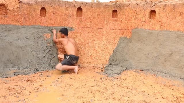 How To Build Swimming Pool And Water Slide Around Secret Underground House