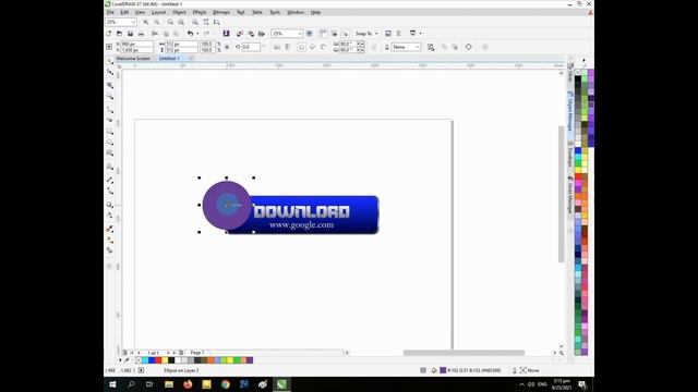 How to make Download Button for your Website Coreldraw X7 Tutorial смотреть онлайн