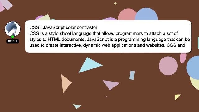 CSS : JavaScript color contraster смотреть онлайн