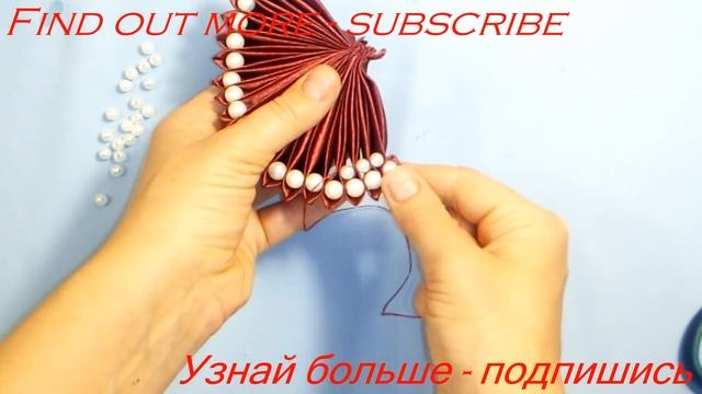 Как сделать красивое украшение из атласной ленты / Мастер класс по созданию украшений смотреть онлайн