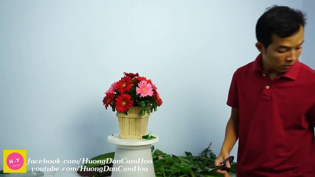 How To Do GERBERA Flower Congratulation CIRCLE Shape?Flower Arragement